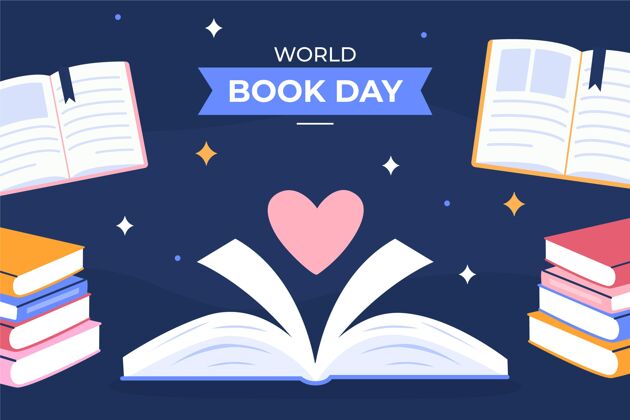 图书日平面世界图书日插画国际活动平面设计