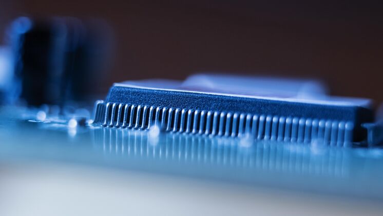 计算机蓝色项目技术背景电路现代特写