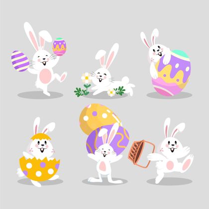 兔子复活节兔子系列单位设计包复活节兔子