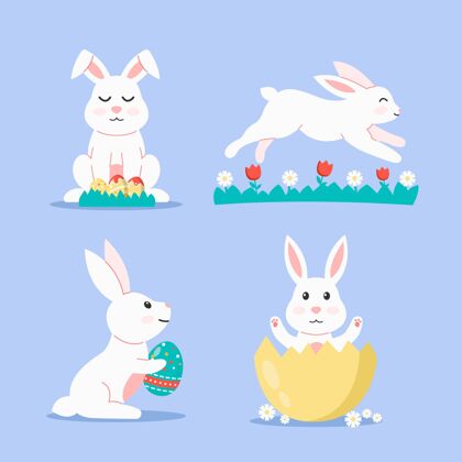插图复活节兔子系列收集帕斯卡单位