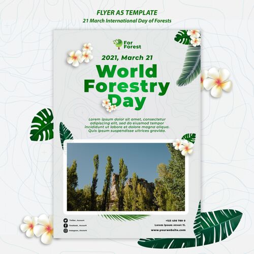 全球国际森林日传单传单模板传单模板
