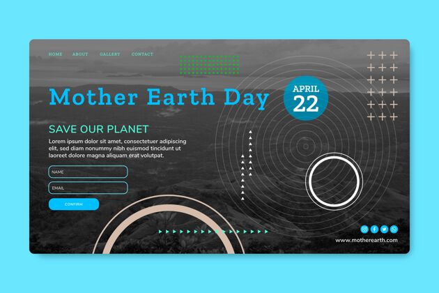 地球地球母亲日登陆页模板地球母亲生态系统环境