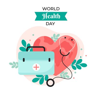 医疗保健世界卫生日插图庆祝世界卫生组织平面