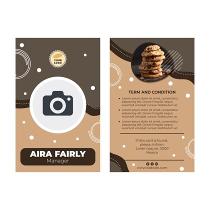 零食Cookies身份证模板美味随时打印饼干