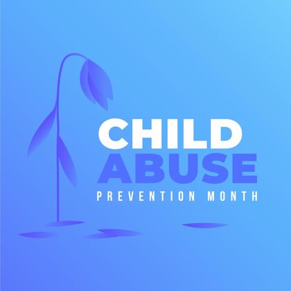 四月梯度全国儿童虐待预防月插画梯度暴力意识