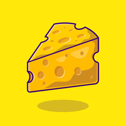 美味奶酪卡通图标插图卡通早餐木板