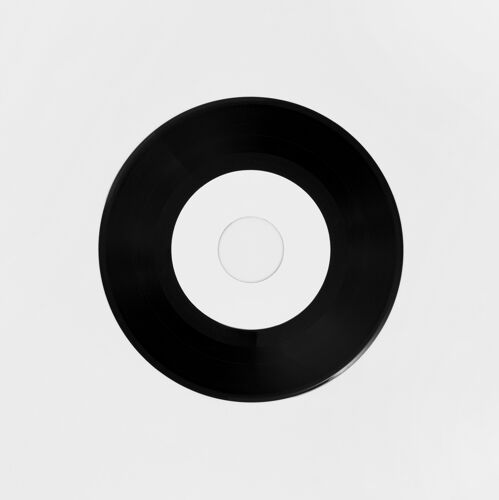 音乐唱片顶视图乙烯基记录模型安排音乐组成模型