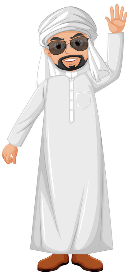 漫画穿阿拉伯服装的成年男子角色人类幽默