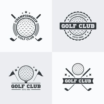 平面设计高尔夫标志收集在平面设计高尔夫标志收集标志