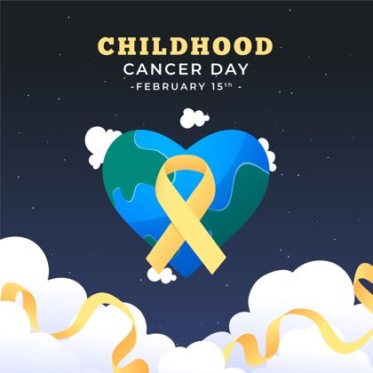 战斗儿童癌症日平面设计护理意识诊断