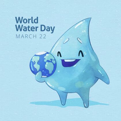 三月世界水彩日世界世界地球环境