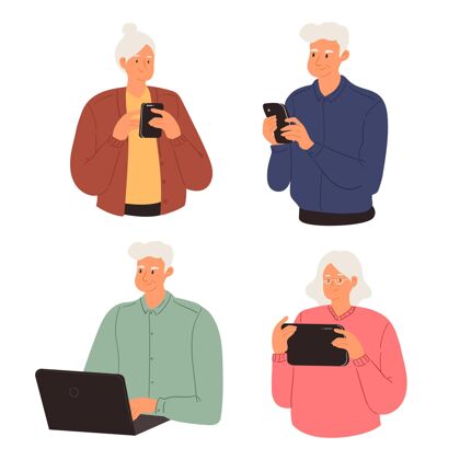 成人老年人用手绘技术平展双手老年人技术插图