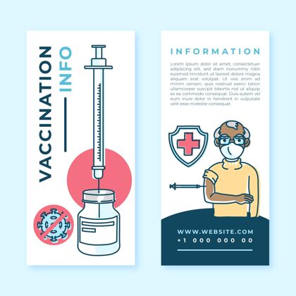大流行绘制冠状病毒疫苗宣传手册疾病信息危险