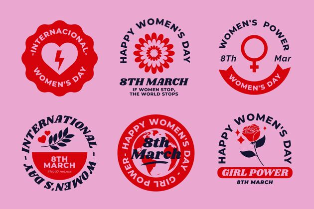 女孩创意国际妇女节标签女人女士活动