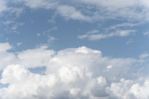 云景天空中蓬松的云抽象天气蓝色