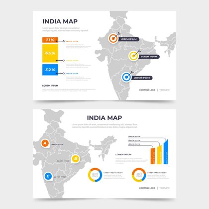 市场营销平面印度地图信息图信息印度图形