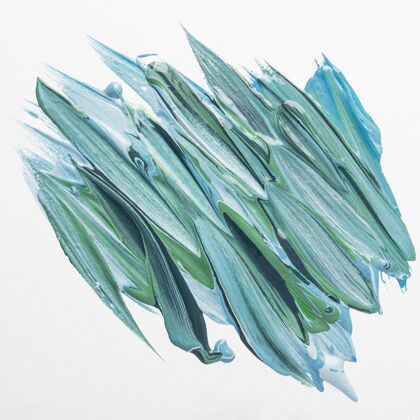 粘度顶视图创意蓝色油漆刷笔划表面稠度材料蓝色