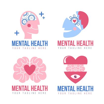 标签线平面心理健康标志包心理健康品牌标语