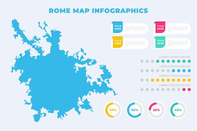 地图平面罗马地图信息图形模板地理地形信息