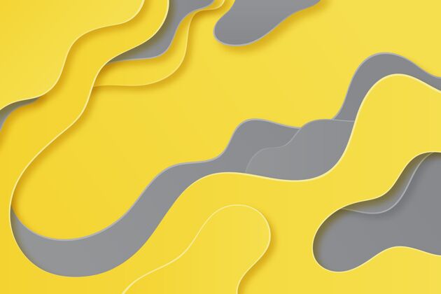 概念黄色和灰色的纸张样式背景纸张风格抽象