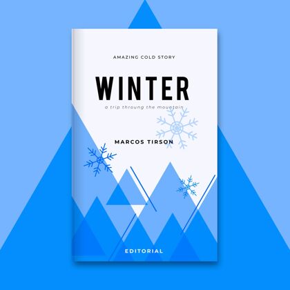 书几何单色冬季书籍封面模板几何颜色冬季