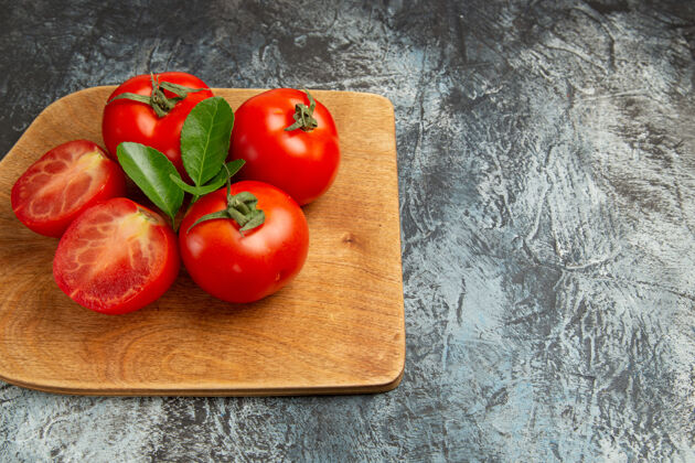 番茄前视图新鲜的红色西红柿食品成熟樱桃
