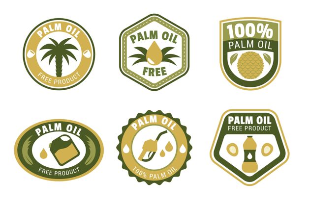 平面平面设计包棕榈油徽章棕榈平面设计设计