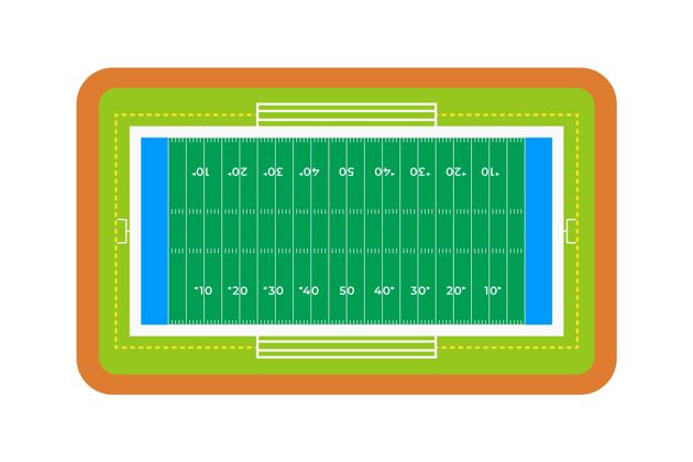 美国平面设计美式足球场足球比赛平面设计