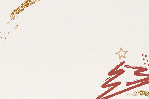 圣诞时间米色圣诞树抽象背景装饰闪光最小