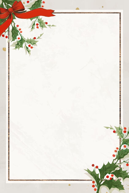 空白空白节日矩形圣诞框架背景欢乐圣诞节树叶