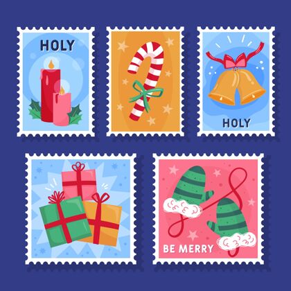 事件手绘圣诞集邮收藏季节传统